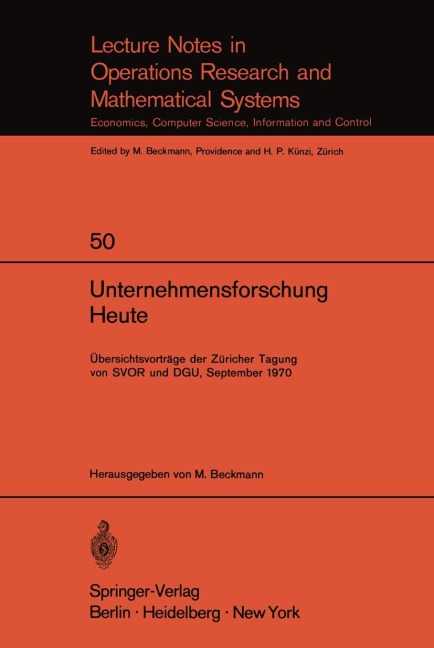 Unternehmensforschung Heute - 