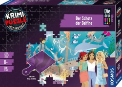 Cover-Bild zum Titel 'Krimi-Puzzle: Die drei !!! - Der Schatz der Delfine' von ''