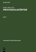 Cover-Bild zum Titel 'Provinzialwörter' von ''