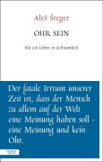 Cover-Bild zum Titel 'Ohr sein' von 'Ale¿ ¿Teger'