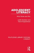 Cover-Bild zum Titel 'Adolescent Literacy' von 'Judith Davidson, David Koppenhaver'