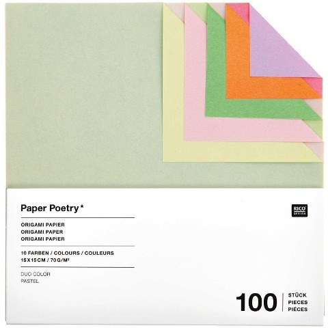 Origami Duo Color, Pastel FSC MIX, 15 x 15 cm, 100 Blatt - 