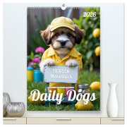 Daily Dogs - Tierisch menschlich (hochwertiger Premium Wandkalender 2026 DIN A2 hoch), Kunstdruck in Hochglanz - Renaissance Soul