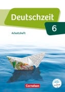 Cover-Bild zum Titel 'Deutschzeit 6. Schuljahr - Allgemeine Ausgabe - Arbeitsheft mit Lösungen' von 'Annette Adams, Ana Cuntz, Franziska Jaap, Renate Gross, Toka-Lena Rusnok'