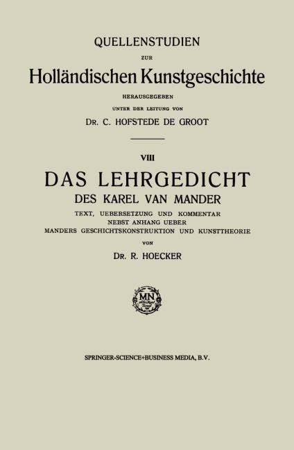 Das Lehrgedicht des Karel van Mander - Carel Mander