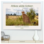 Cover-Bild zum Titel 'Afrikas wilde Katzen (hochwertiger Premium Wandkalender 2026 DIN A2 quer), Kunstdruck in Hochglanz' von 'Ursula Di Chito'