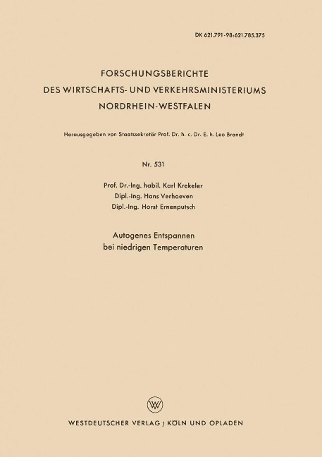 Autogenes Entspannen bei niedrigen Temperaturen - Karl Krekeler