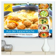 Cover-Bild zum Titel 'Aus der Suppenküche. Küchenkalender mit tollen Rezepten (hochwertiger Premium Wandkalender 2026 DIN A2 quer), Kunstdruck in Hochglanz' von 'Rose Hurley'