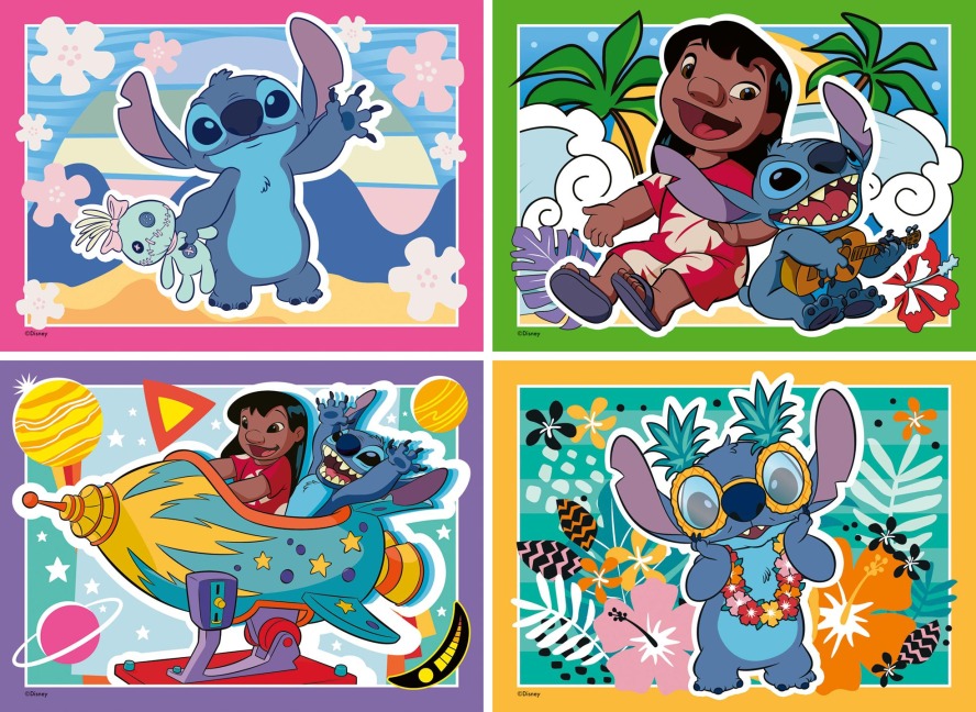 Kinderpuzzle 4x35 Teile - Speedy Puzzle Disney Stitch - 