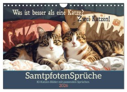 Cover-Bild zum Titel 'Samtpfotensprüche (Wandkalender 2026 DIN A4 quer), CALVENDO Monatskalender' von 'Sabine Löwer'