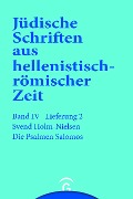 Cover-Bild zum Titel 'Die Psalmen Salomos' von 'Svend Holm-Nielsen'