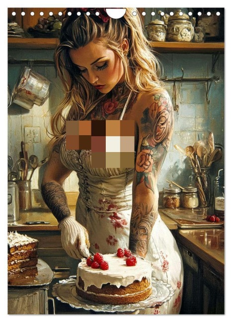 Tattoo Girls and Cakes (Wall Calendar 2026 DIN A4 portrait), CALVENDO 12 Month Wall Calendar - Dirk Meutzner