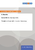 Cover-Bild zum Titel 'Betriebliche Sozialpolitik' von 'F. Muretta'