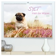 Cover-Bild zum Titel 'Sylt - Insel der Möpse (hochwertiger Premium Wandkalender 2026 DIN A2 quer), Kunstdruck in Hochglanz' von 'Ole Dodeck'