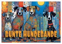 Cover-Bild zum Titel 'Bunte Hundebande (Wandkalender 2026 DIN A3 quer), CALVENDO Monatskalender' von 'Renate Utz'