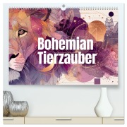 Cover-Bild zum Titel 'Bohemian Tierzauber (hochwertiger Premium Wandkalender 2026 DIN A2 quer), Kunstdruck in Hochglanz' von 'Ally Bee'