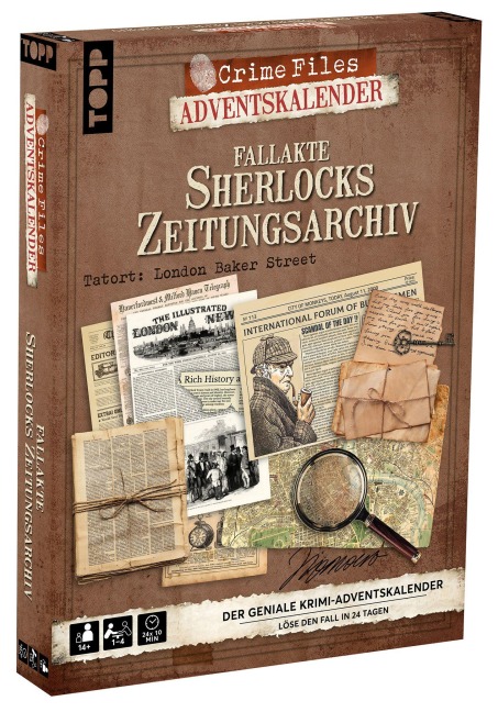 Crime Files - Fallakte: Sherlocks Zeitungsarchiv. Der geniale Krimi-Adventskalender - Noctis Verlag GmbH