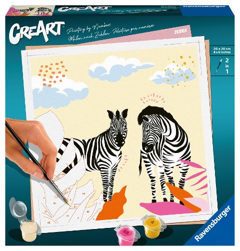 Ravensburger CreArt - Malen nach Zahlen 23666 - Zebra - ab 12 Jahren - 