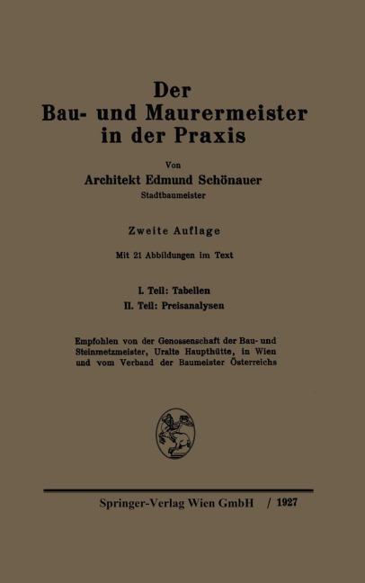 Der Bau- und Maurermeister in der Praxis - Edmund Schönauer