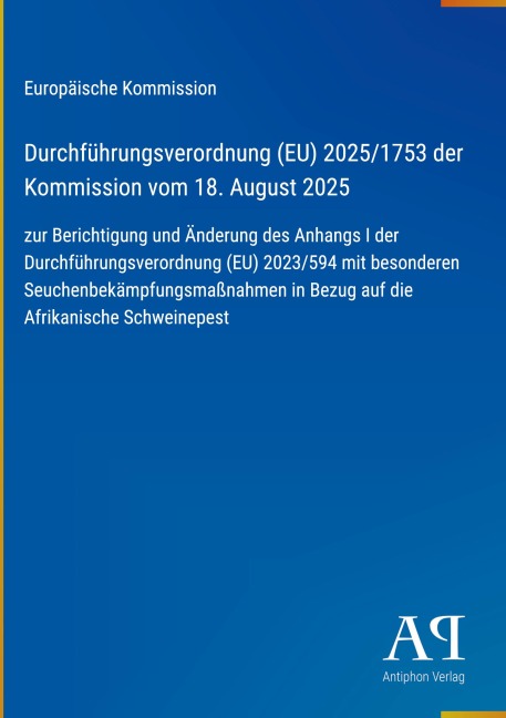 Durchführungsverordnung (EU) 2025/1753 der Kommission vom 18. August 2025 - Europäische Kommission
