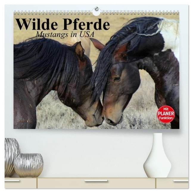 Wilde Pferde. Mustangs in USA (hochwertiger Premium Wandkalender 2026 DIN A2 quer), Kunstdruck in Hochglanz - Elisabeth Stanzer