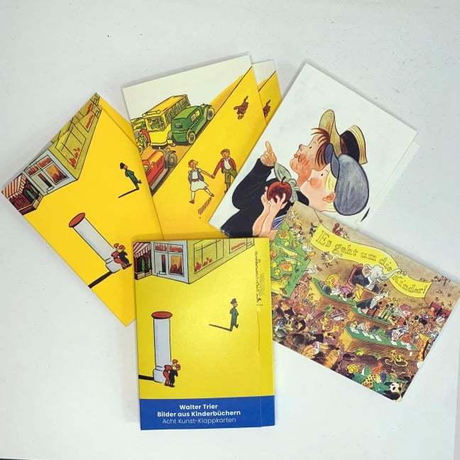 Walter Trier - Acht Kunst-Klappkarten - 
