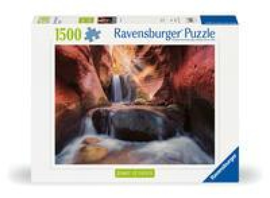 Erwachsenenpuzzle Power of Nature 1500 Teile - Der Wasserfall im Red Canyon - 