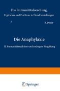 Cover-Bild zum Titel 'Die Anaphylaxie' von 'Robert Doerr'