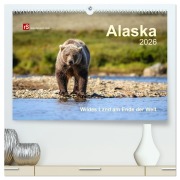 Alaska 2026 Wildes Land am Ende der Welt (hochwertiger Premium Wandkalender 2026 DIN A2 quer), Kunstdruck in Hochglanz - Uwe Bergwitz