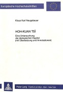 Cover-Bild zum Titel 'Hoh-kuan tsi' von 'Klaus Karl Neugebauer'