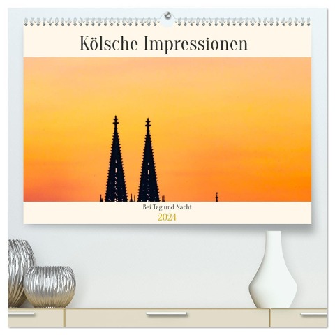 Kölsche Impressionen bei Tag und Nacht (hochwertiger Premium Wandkalender 2024 DIN A2 quer), Kunstdruck in Hochglanz - Ellenlichtenheldt Ellenlichtenheldt