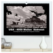 Cover-Bild zum Titel 'USA - 4000 Meilen Südwest Hommage an die großen SW-Fotografen Amerikas (hochwertiger Premium Wandkalender 2026 DIN A2 quer), Kunstdruck in Hochglanz' von 'Winfried Winkler'