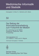 Cover-Bild zum Titel 'Der Beitrag der Informationsverarbeitung zum Fortschritt der Medizin' von ''