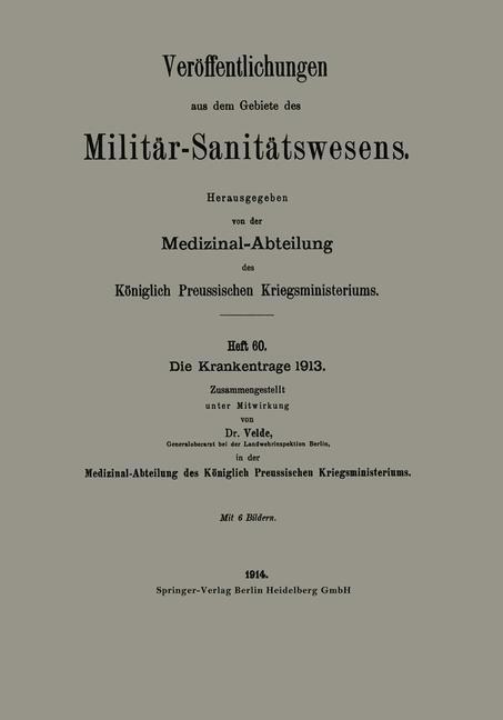 Die Krankentrage 1913 - Gustav Velde