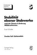 Cover-Bild zum Titel 'Stabilität ebener Stabwerke' von 'Erwin Schaber'