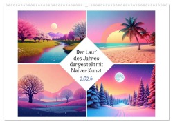 Cover-Bild zum Titel 'Der Lauf des Jahres dargestellt mit Naiver Kunst (Wandkalender 2026 DIN A2 quer), CALVENDO Monatskalender' von 'Werner Braun'