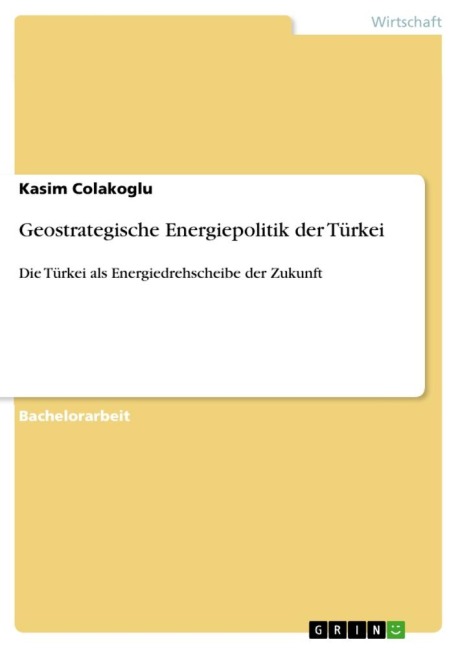 Geostrategische Energiepolitik der Türkei - Kasim Colakoglu