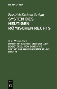 Sachen- und Quellen-Register zu von Savigny's System des heutigen römischen Rechts - 
