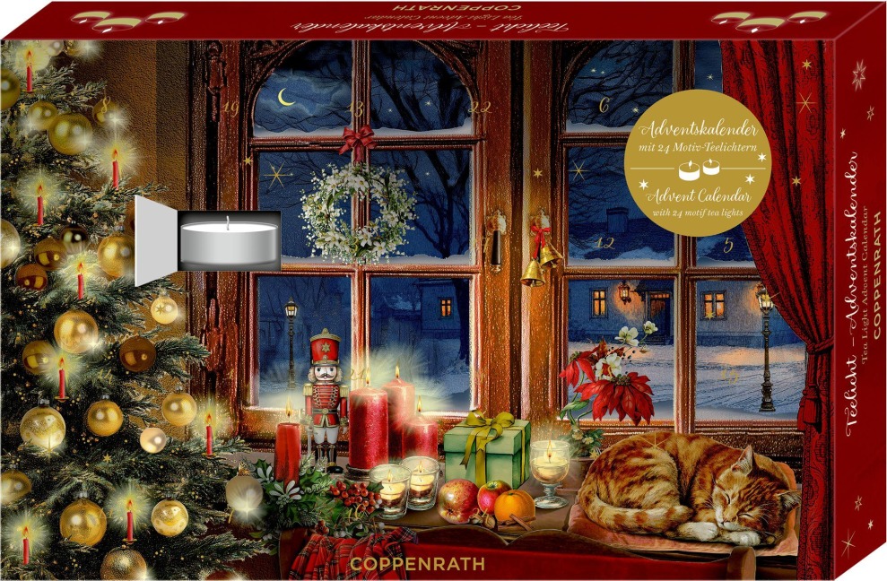 Teelicht-Adventskalender - Advent, Advent, ein Lichtlein brennt - 