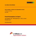 Cover-Bild zum Titel 'Event-Konzeption im Sport' von 'Lisa Maria Hirschfelder'