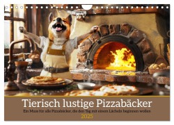 Tierisch lustige Pizzabäcker (Wandkalender 2025 DIN A4 quer), CALVENDO Monatskalender - Peter Rübsamen