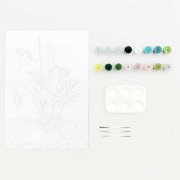 Cover-Bild zum Titel 'Malen nach Zahlen Set, Lotus, 26 x 37 cm, FSC 100%, Inhalt: 1 Malkarton, 16 Acrylfarben für ein Motiv, 3 Pinsel, 1 Malpalette' von ''