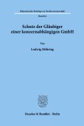 Cover-Bild zum Titel 'Schutz der Gläubiger einer konzernabhängigen GmbH.' von 'Ludwig Möhring'