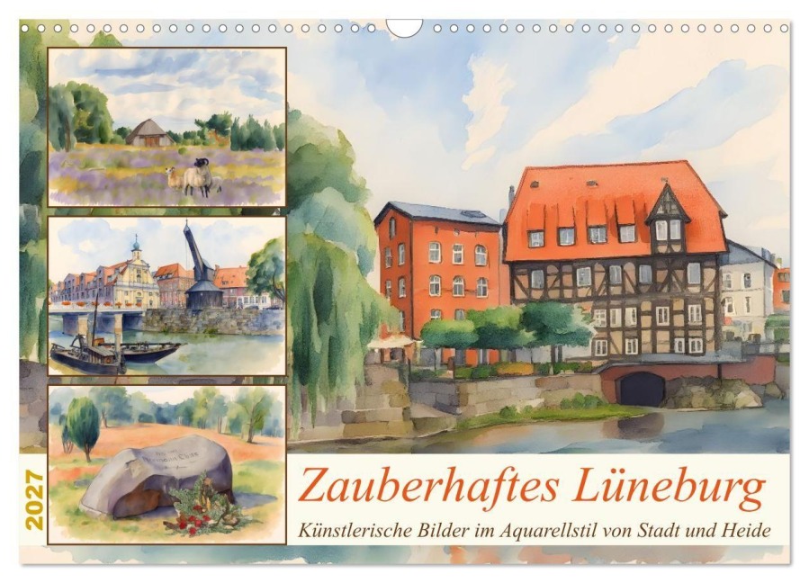 Zauberhaftes Lüneburg (Wandkalender 2027 DIN A3 quer), CALVENDO Monatskalender - Claudia Kleemann