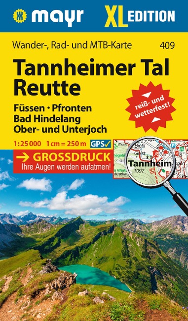 Mayr Wanderkarte Tannheimer Tal, Reutte XL 1:25.000 - 