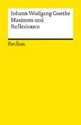 Cover-Bild zum Titel 'Maximen und Reflexionen' von 'Johann Wolfgang Goethe'