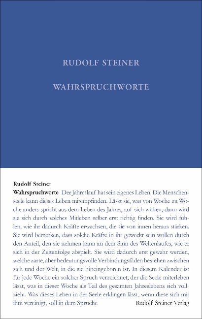 Wahrspruchworte - Rudolf Steiner