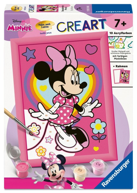 Ravensburger CreArt - Malen nach Zahlen 12023108 - Bezaubernde Minnie - Kinder ab 7 Jahren - 
