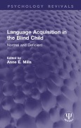 Cover-Bild zum Titel 'Language Acquisition in the Blind Child' von ''