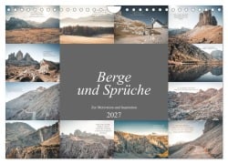 Cover-Bild zum Titel 'Berge und Sprüche zur Motivation und Inspiration (Wandkalender 2027 DIN A4 quer), CALVENDO Monatskalender' von 'Dirk Meutzner'